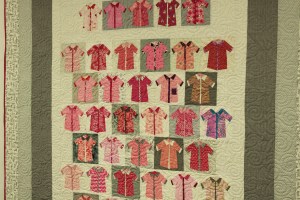Pink Shirts Quilt 2015 close up