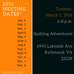 2016 Meeting Dates March