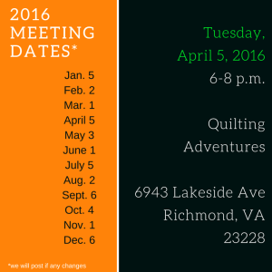 2016 Meeting Dates April 2016